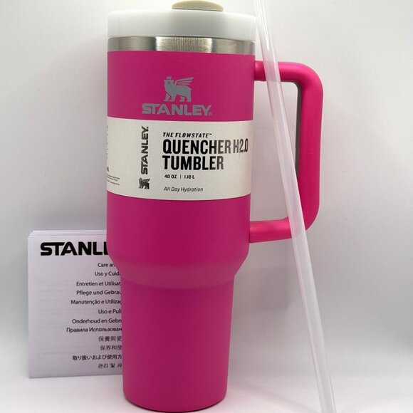 STANLEY The FlowState Quencher H2.0 Tumbler 40 oz., Cosmo Pink NEW - Picture 2 of 8